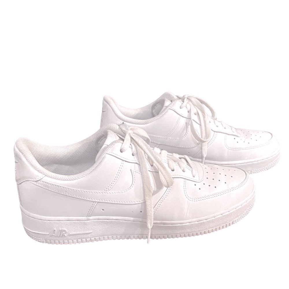 Nike Air Force white sneakers.  Size 10.5